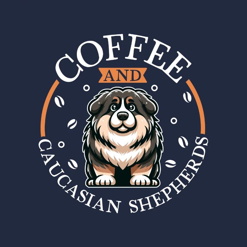 Coffee and Caucasian Ovcharka