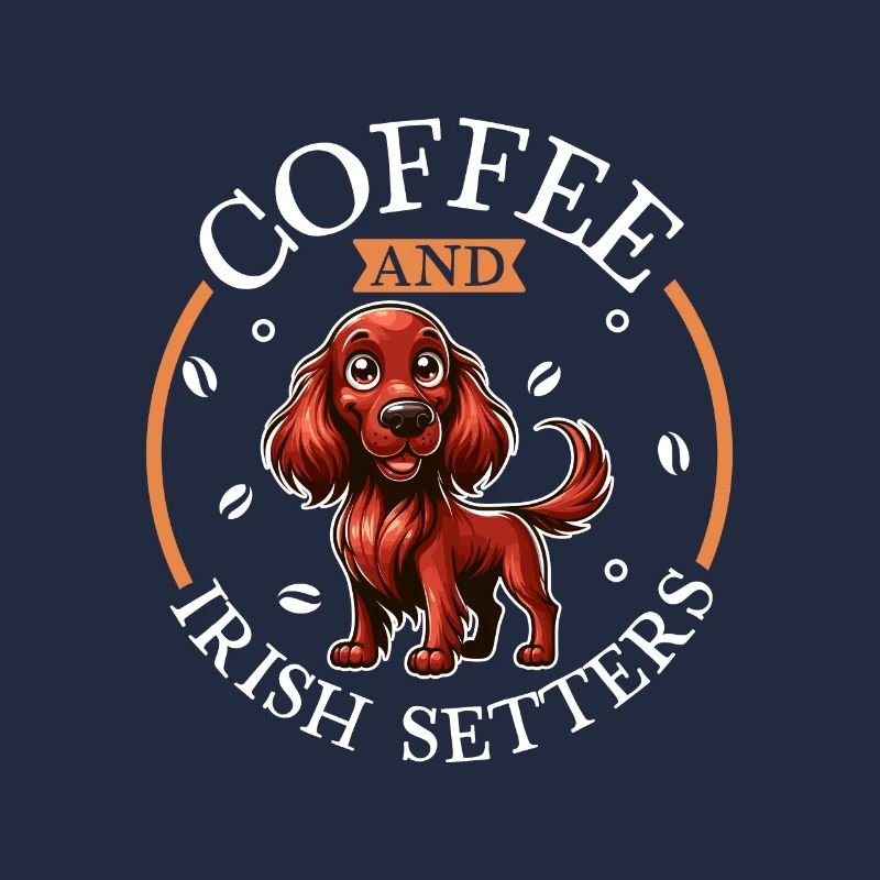 Kaffee und Irish Red Setter