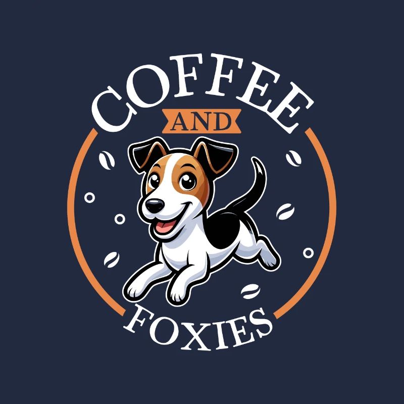 Coffee and smooth-haired fox terrier