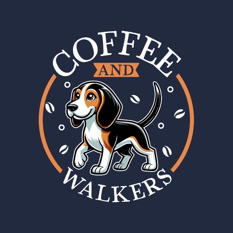 Café et arbre Walker Coonhound