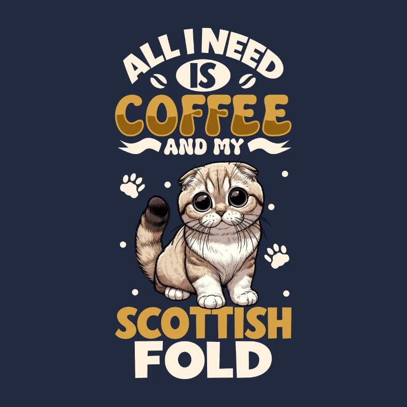 Coffee and my Scottish Fold-eared Cat
