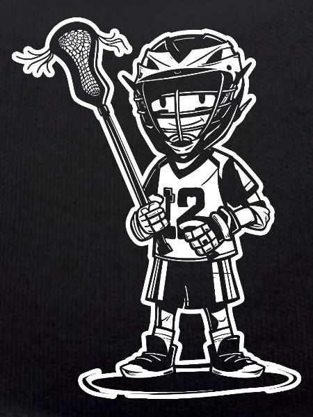 Lacrosse garçon style dessin animé
