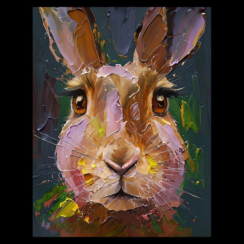Hare Painting Oil Paints Gift