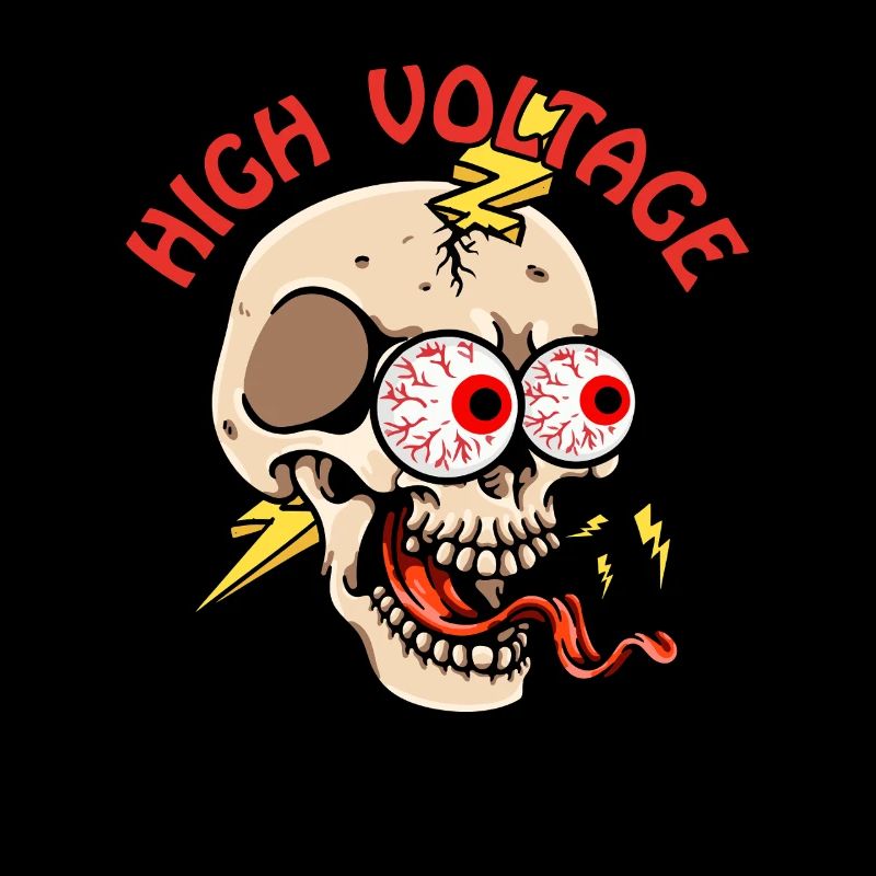 High voltag skull electrician lineman