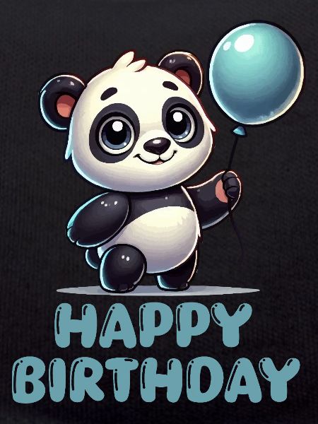 Panda Comic Balloon Birthday