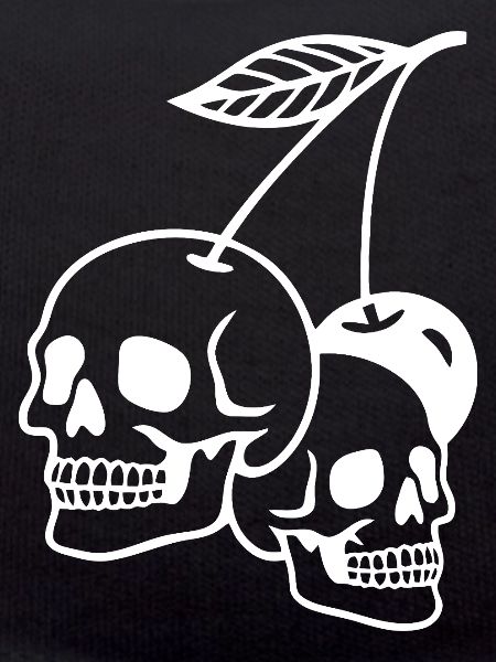 Dark Cherry Skull Illustration