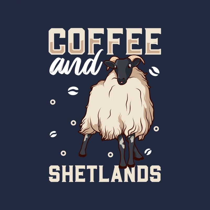 Kaffee und Shetlandschaf