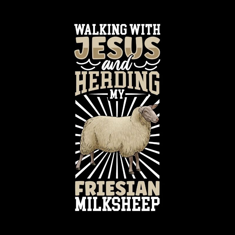 Jesus und Schaf - Ostfriesisches Milchschaf