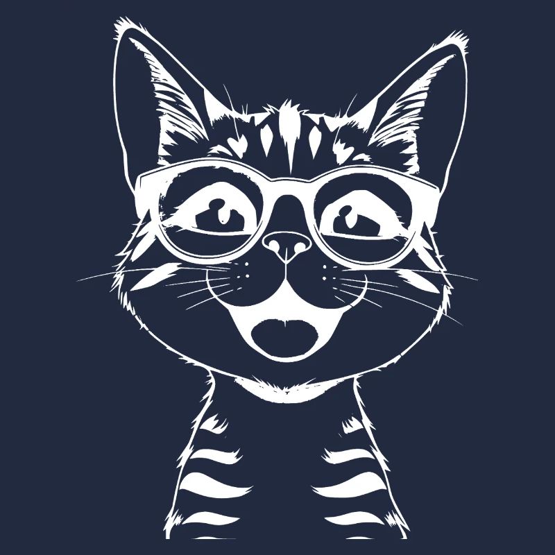 Laughing Cat Glasses Sketch
