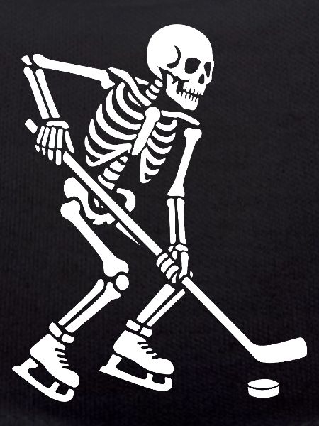 Skeleton Plays Hockey