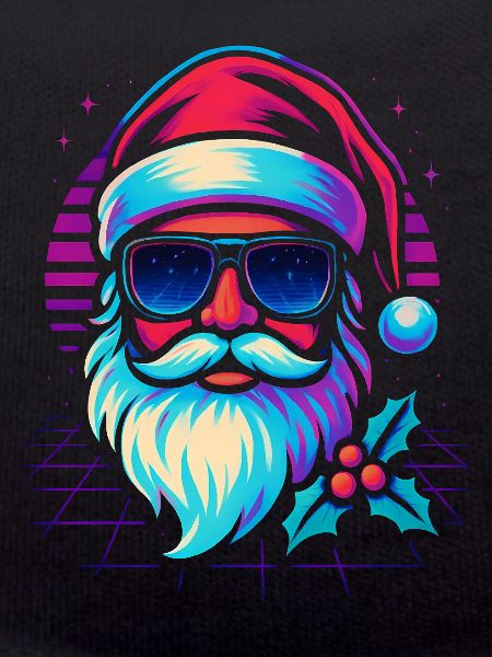 Santa Claus Funny Retro Gaming