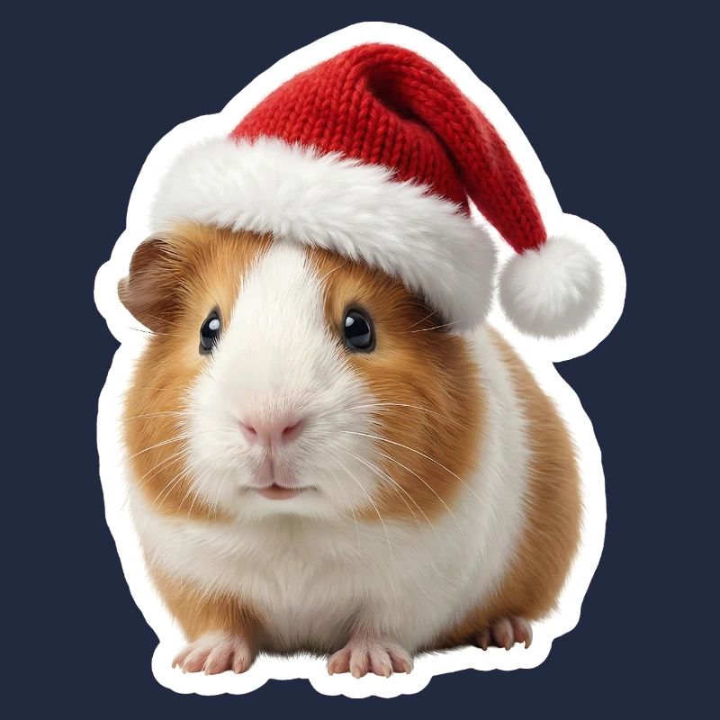 Petit chapeau de Noël en forme de cochon d’Inde mignon