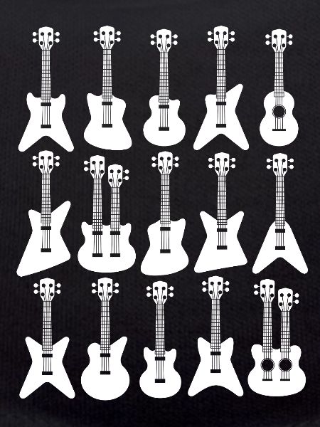 Cartoon Guitar Silhouettes