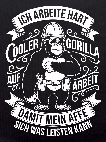 Gorilla Bauarbeiter Motiv