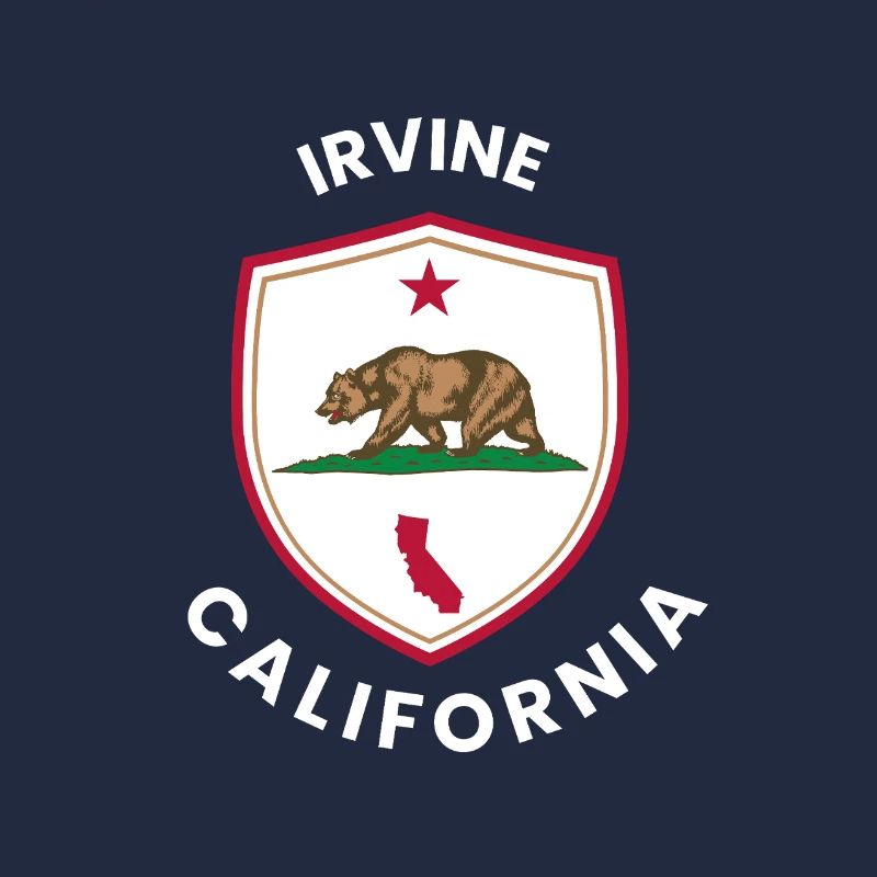 Irvine CA Bear Shield Emblem