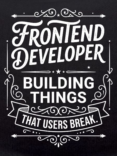 Le développeur frontend construit des choses