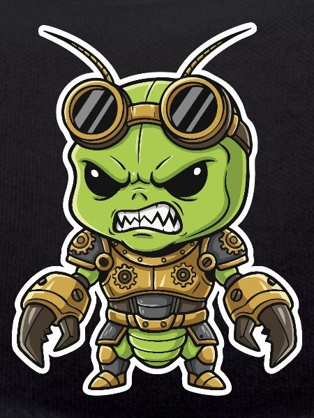 Alien Steampunk Krieger Rüstungsmessing