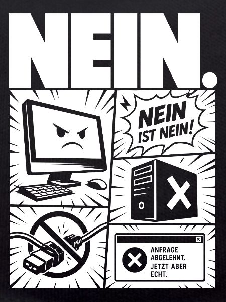 Nein ist Nein Computer IT Design