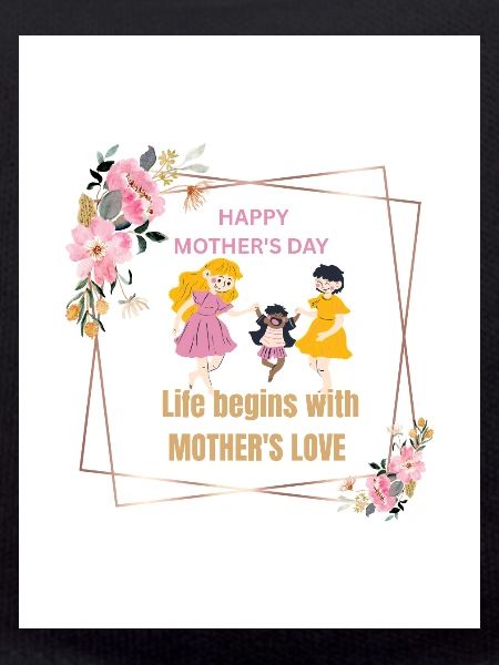 Mother's Love Floral Frame