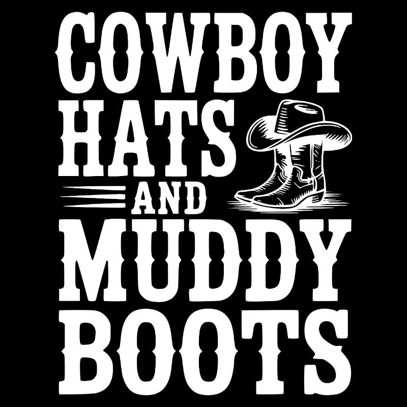 Chapeaux de cow-boy et bottes boueuses