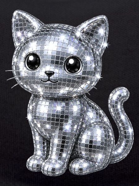 Cat Disco Glitter