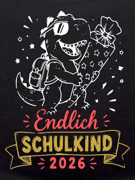 Endlich Schulkind 2026 Dino