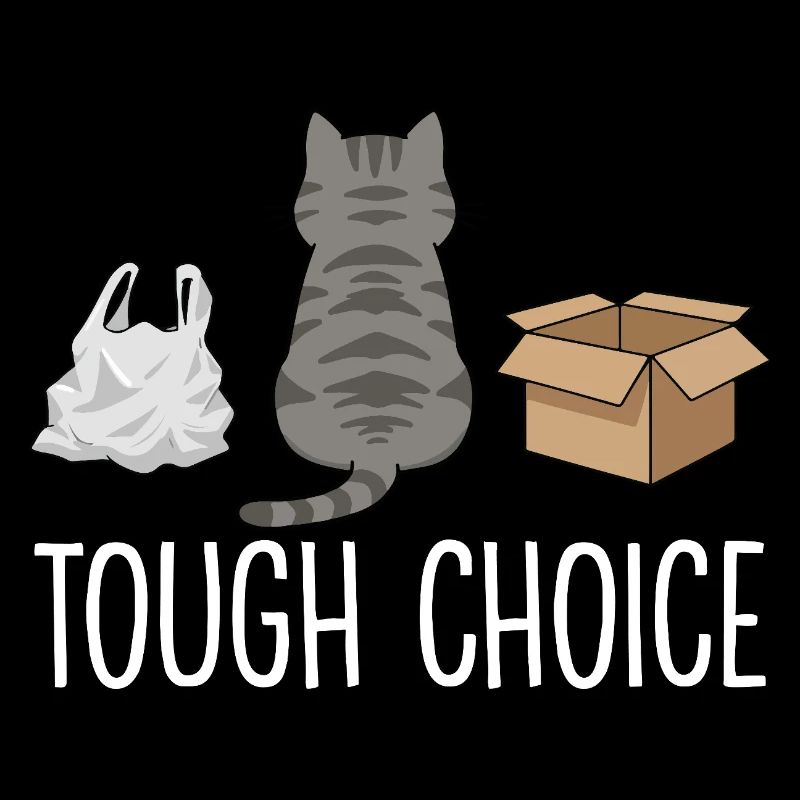 Harte Wahl Lustiger Katzenspruch