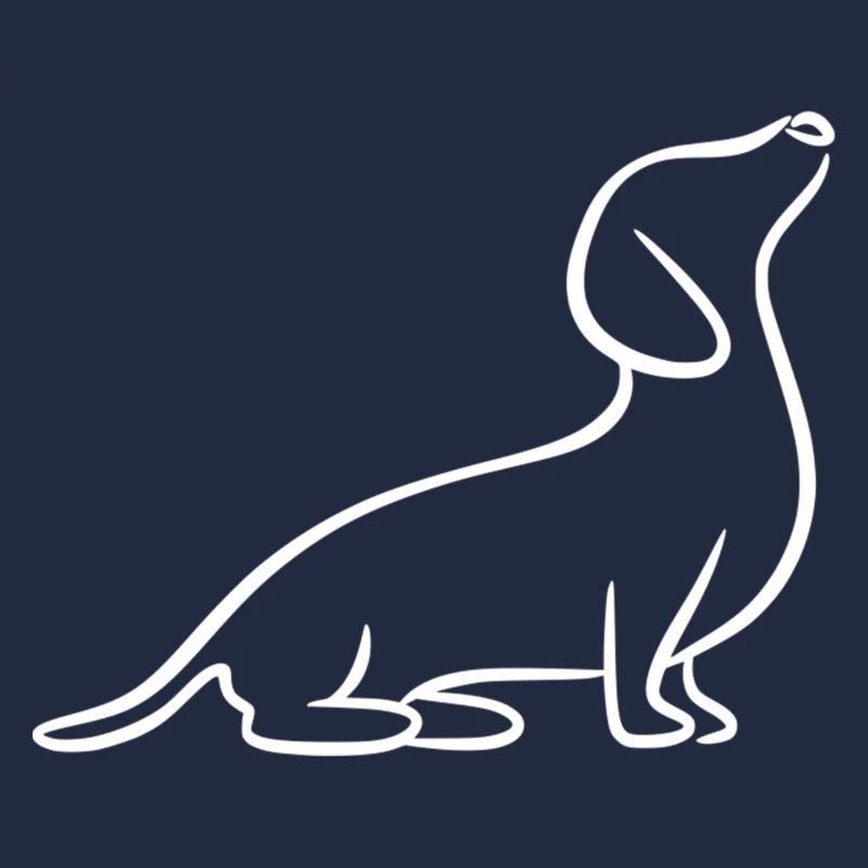 Dachshund, Dachshund, Dachshund, Wire-haired Dachshund Line Art