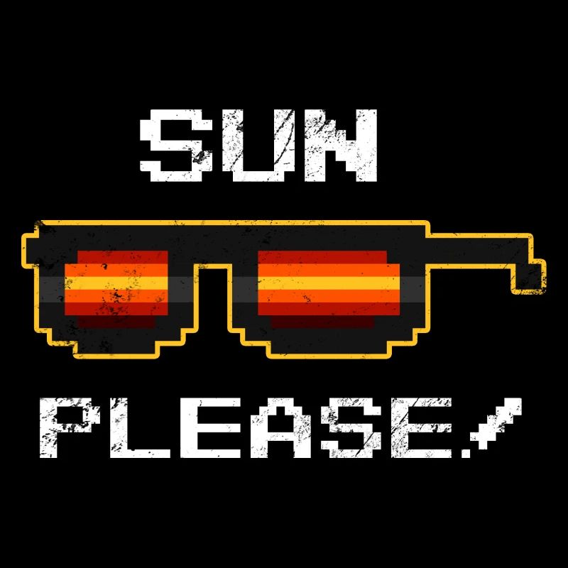 Summer Shades Retro Sun Please Pixélisé Lunettes de soleil