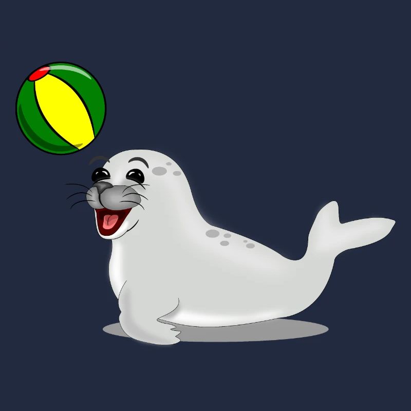 Phoque rieur avec boule