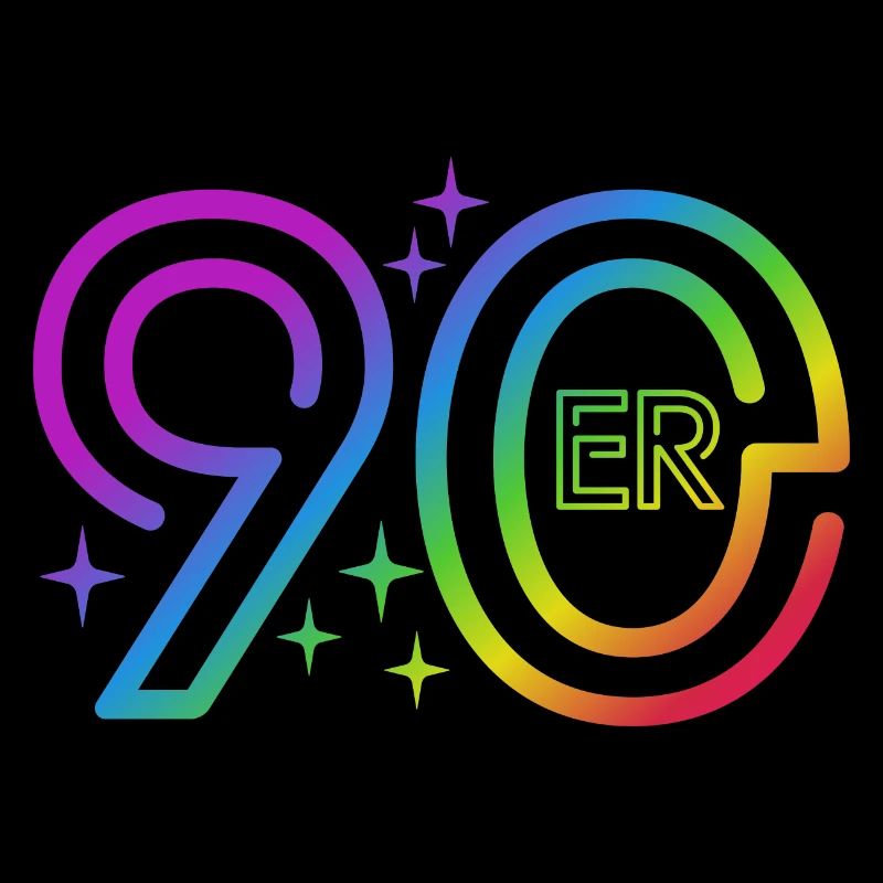 90er Jahre - bunter Regenbogen - retro