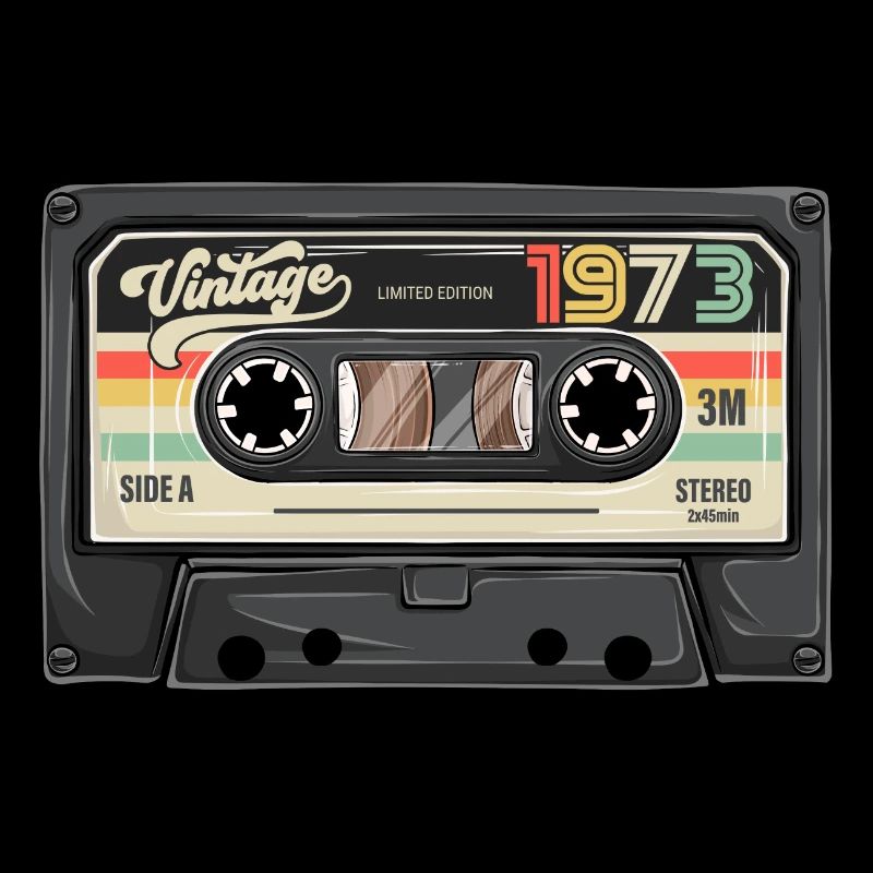 Cassette Vintage 1973 Retro Classic Anniversaire