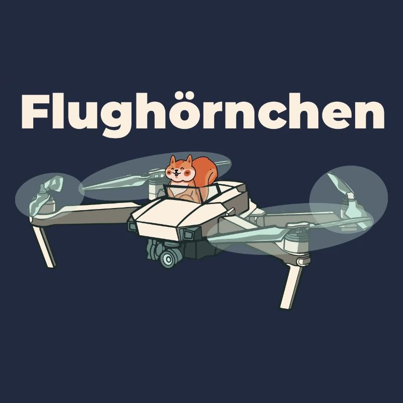 Flughörnchen - Eichhörnchen in Quadrocopter