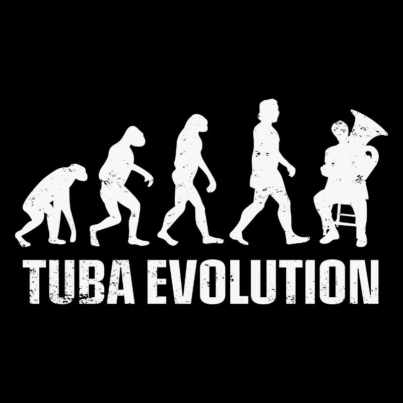 Tuba Evolution, cadeau de joueur de tuba et de tuba
