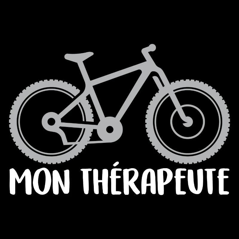 Mon vélo est mon thérapeute. Graphisme cycliste