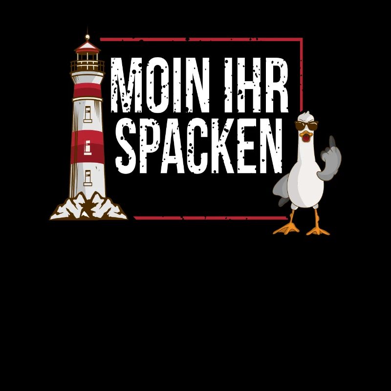 Nord deutscher Möwen Moin Spacken Plattdeutsch