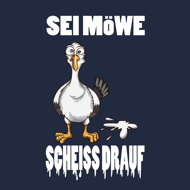 Norddeutsch Küste Meer Sei Möwe scheiß drauf