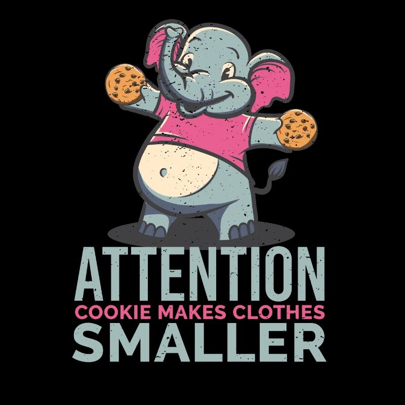 Ein Elefant mit süßem schokoladen Cookie