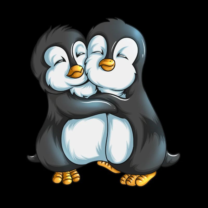 Zwei kuschelige Kaiserpinguin Neuseeland Meere