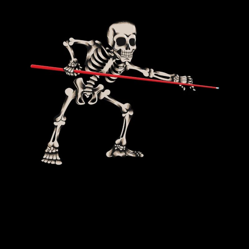 Billiards Player Billiards Lover Halloween Skeleton