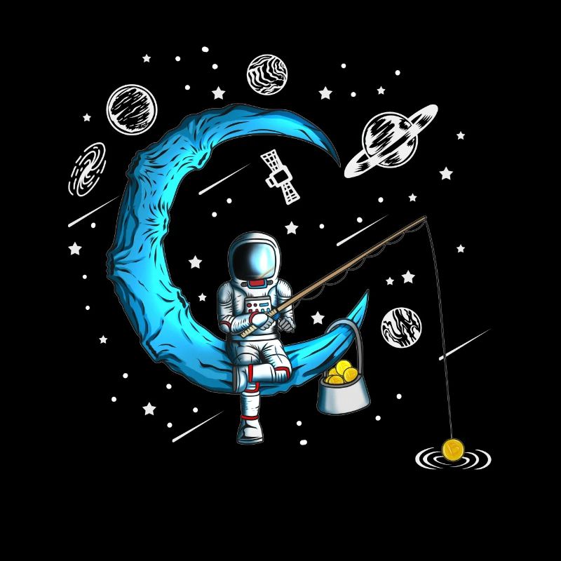 Astronaute Bitcoin Moon Universe Angler Crypto All