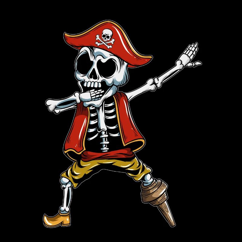 Dabbing Pirate Pumpkin Glowing Halloween