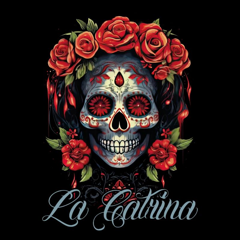 La Catrina Cooles Dia De Los Muertos Design