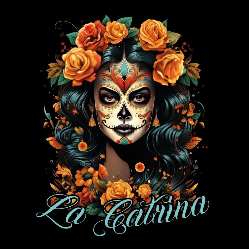 La Catrina Cooles Dia De Los Muertos Design