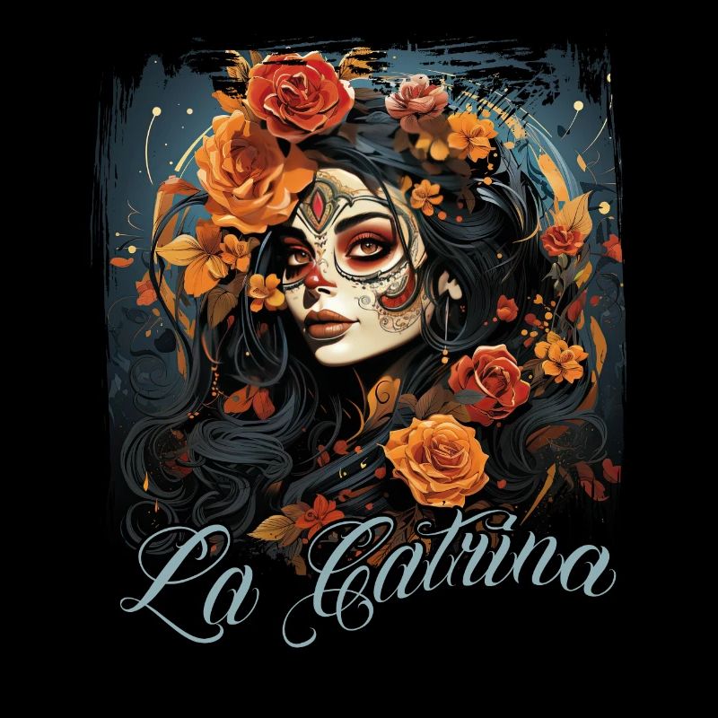La Catrina Cooles Dia De Los Muertos Design