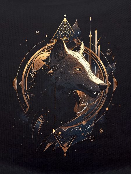 Wolf Digitales Kunstwerk Tier
