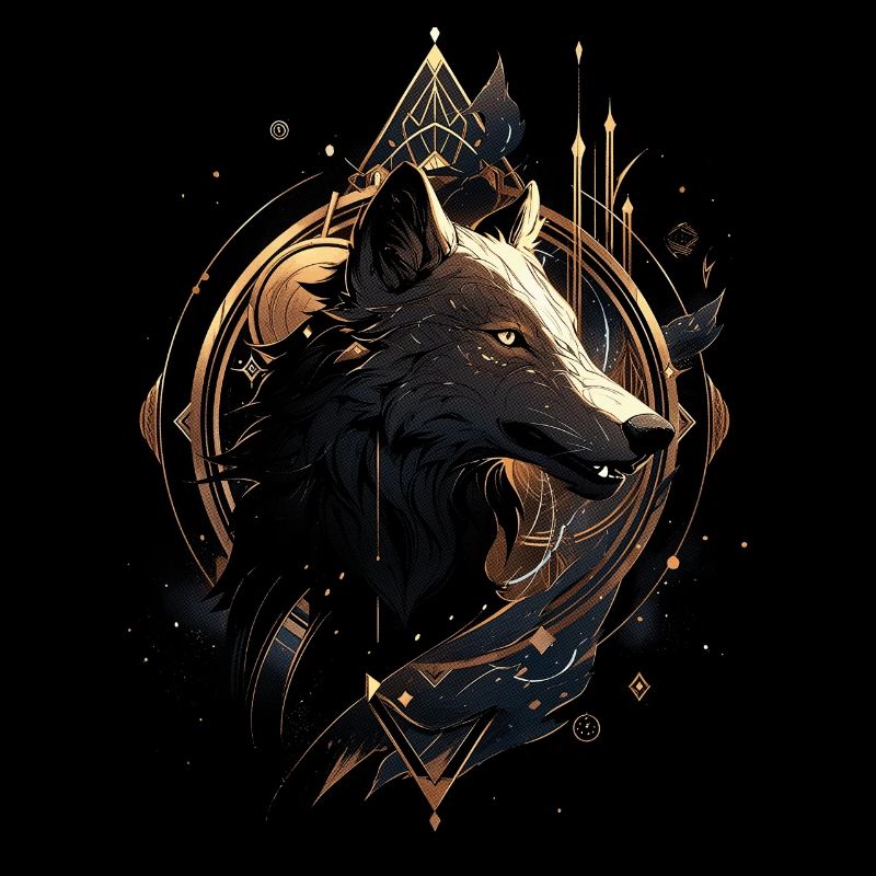 Wolf Digitales Kunstwerk Tier
