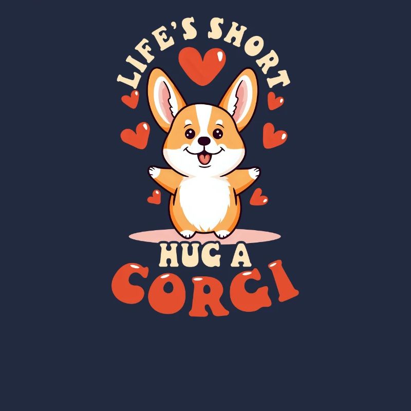 Corgi Mama Papa Leben Kurze Umarmung Ein Corgi