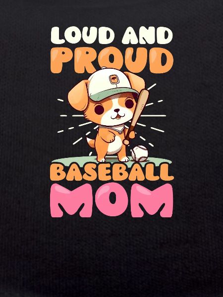 Baseball-Mutter Laute Stolze Baseball-Mutter