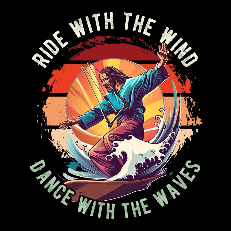 Kitesurf Ride avec le vent Kitesurfer Jesus